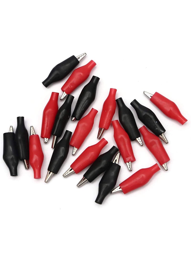 R&D RD Crocodile Alligator Clips Electrical Test Clamps with Protective Insulation CoverRed and Black Pack of 2  - Image 4