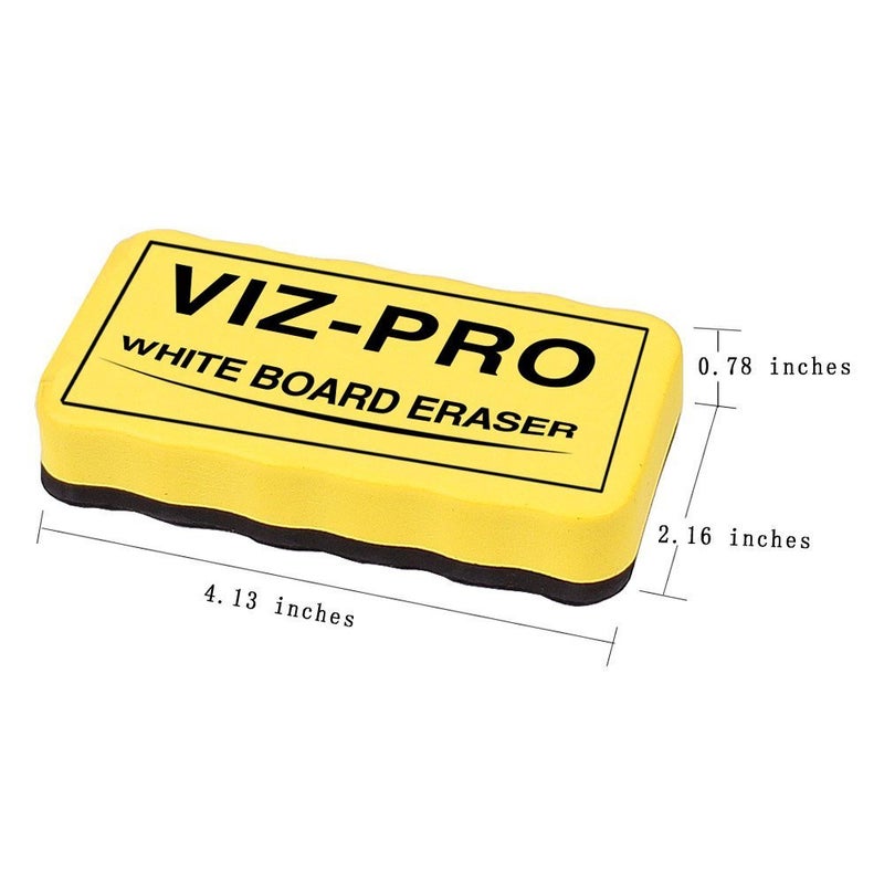 VIZ-PRO ممحاة سبورة بيضاء مغناطيسية من VIZ-PRO، 3 ممحاة ملونة، 3 قطع - Image 3