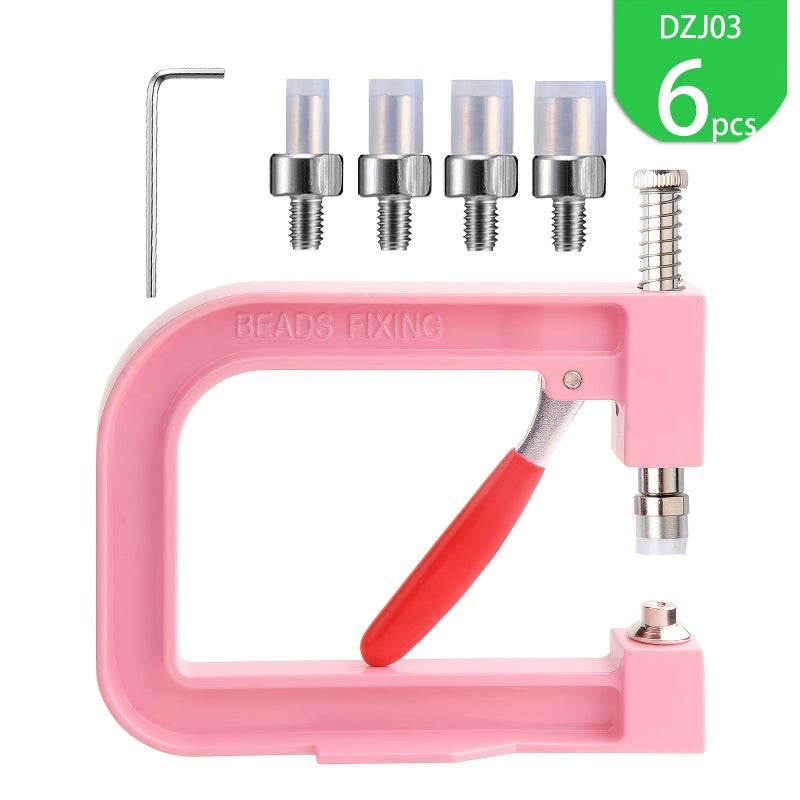 Jewelry Making Kits About 485 Pieces Artificial Pearl Nail Machine Clothing Accessories DIY Tool Hand Pressed Pearl Fixing Tool Rivet Fixing - Image 2
