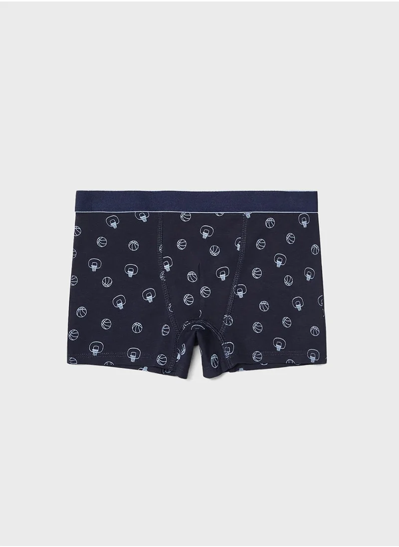 MANGO Kids 3 Pack Printed Briefs