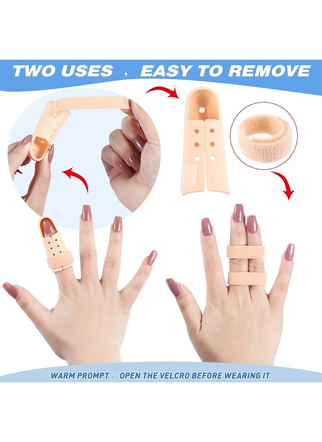Generic - 10Pcs Finger Splint, Finger Splint Mallet Finger Support Finger Splint Brace Finger Stabilizer Kit for Thumb Middle Ring Index Pinky Finger Straightener for Finger Joint 5 Sizes - Image 1