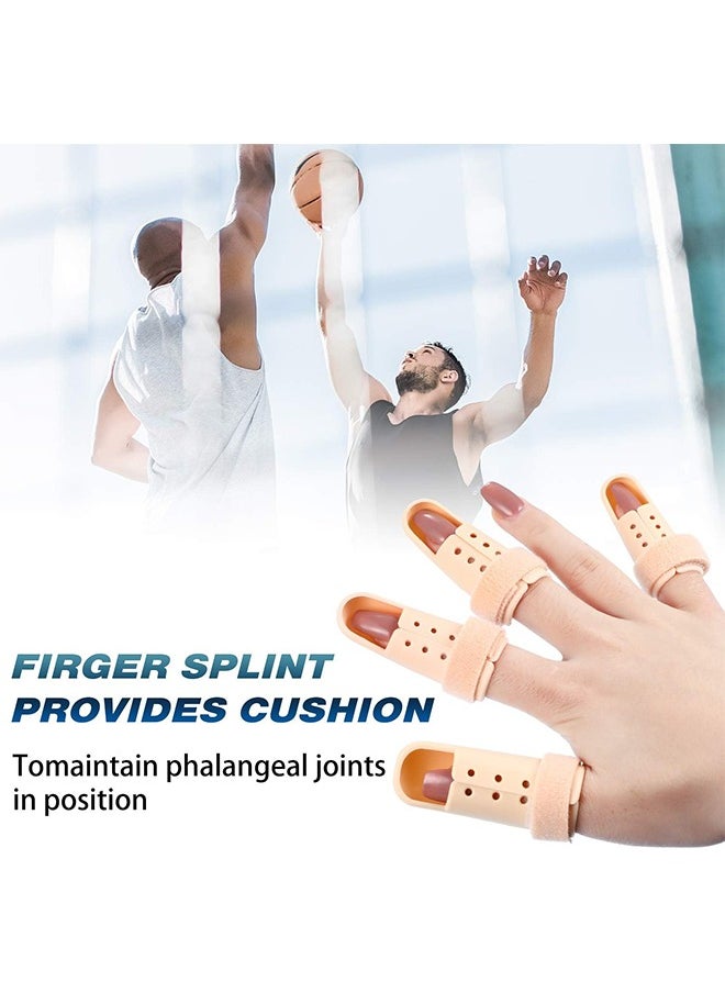 Generic - 10Pcs Finger Splint, Finger Splint Mallet Finger Support Finger Splint Brace Finger Stabilizer Kit for Thumb Middle Ring Index Pinky Finger Straightener for Finger Joint 5 Sizes - Image 1