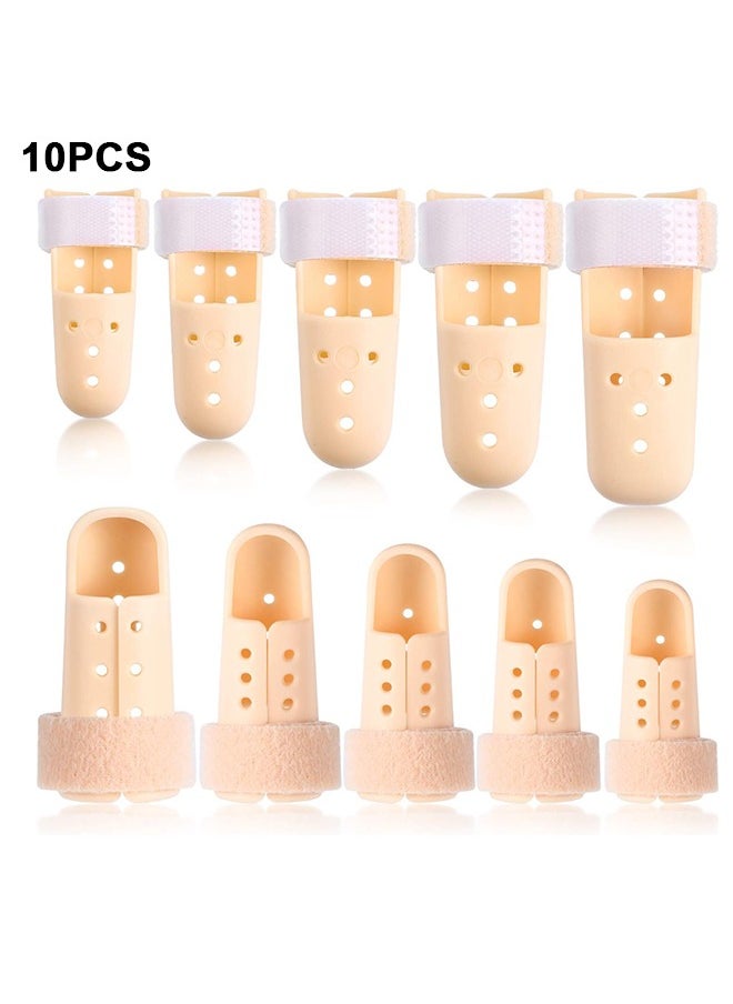 Generic - 10Pcs Finger Splint, Finger Splint Mallet Finger Support Finger Splint Brace Finger Stabilizer Kit for Thumb Middle Ring Index Pinky Finger Straightener for Finger Joint 5 Sizes - Image 1
