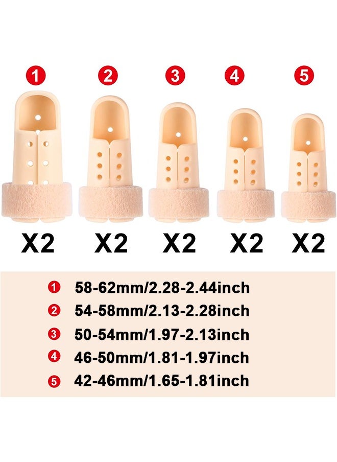 Generic - 10Pcs Finger Splint, Finger Splint Mallet Finger Support Finger Splint Brace Finger Stabilizer Kit for Thumb Middle Ring Index Pinky Finger Straightener for Finger Joint 5 Sizes - Image 1
