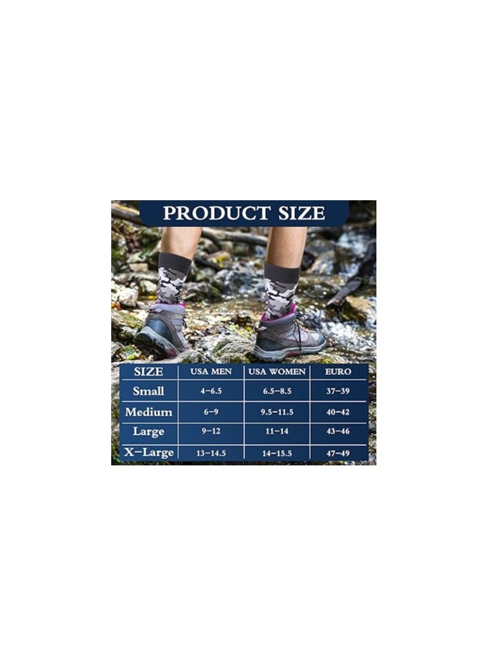 2 Pairs Unisex Waterproof Breathable Socks for Outdoor Activities - Slim Design for Camping, Skiing, Hiking, Fishing, Cycling, and Golf (Men/Women, Size M 40-42) - Image 4