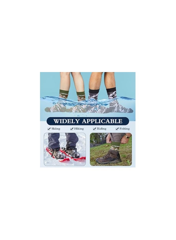 2 Pairs Unisex Waterproof Breathable Socks for Outdoor Activities - Slim Design for Camping, Skiing, Hiking, Fishing, Cycling, and Golf (Men/Women, Size M 40-42) - Image 3