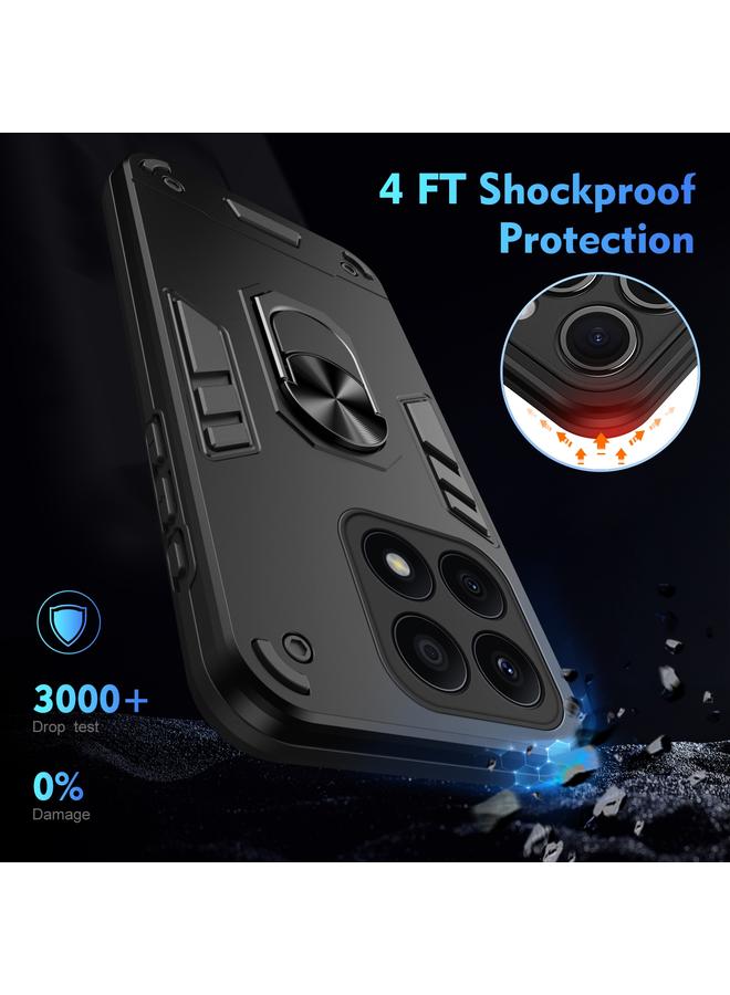 Zaboon Case For Honor X8a Shockproof Metal Ring Holder Phone Case - Image 4