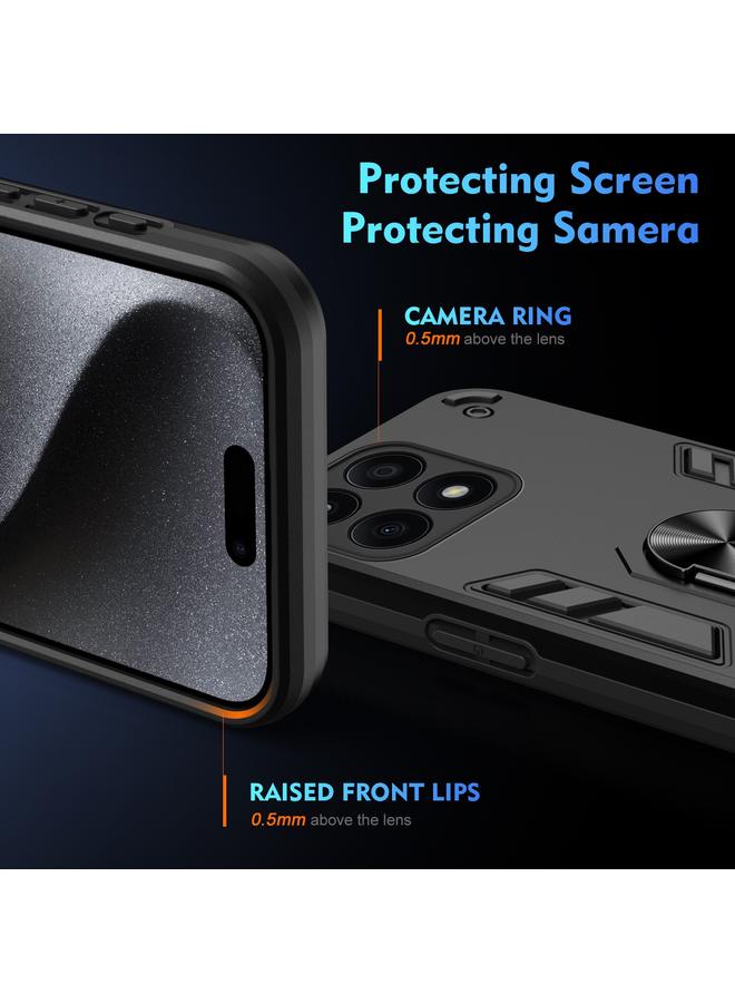 Zaboon Case For Honor X8a Shockproof Metal Ring Holder Phone Case - Image 3