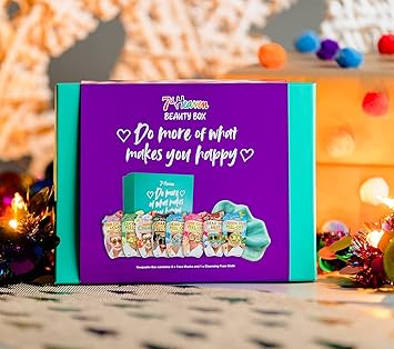 7th Heaven مجموعة ماسكات الوجه 7th Heaven مع صندوق هدايا للعناية بالبشرة 8 ماسكات وجه قماش تنظيف ناعم 6 أنواع ماسكات تقشير قناع طين البحر الميت قناع كريمة الفراولة المرطب مجموعة هدايا مع صندوق - Image 5