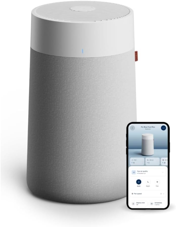 بلو إير جهاز تنقية الهواء BLUEAIR للغرف حتى 86 متر مربع | Blue Pure 3350i Max (311i Max) | تقنية ذكية، هادئة، HEPASilent، يزيل المواد المسببة للحساسية، وبر الحيوانات الأليفة، الدخان، الغبار والعفن - ضمان لمدة سنتين - Image 1