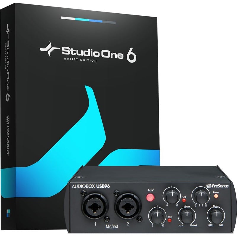 PreSonus AudioBox 96 25th Anniversary USB Audio Interface with Studio One Artist DAW Recording Software - Image 1