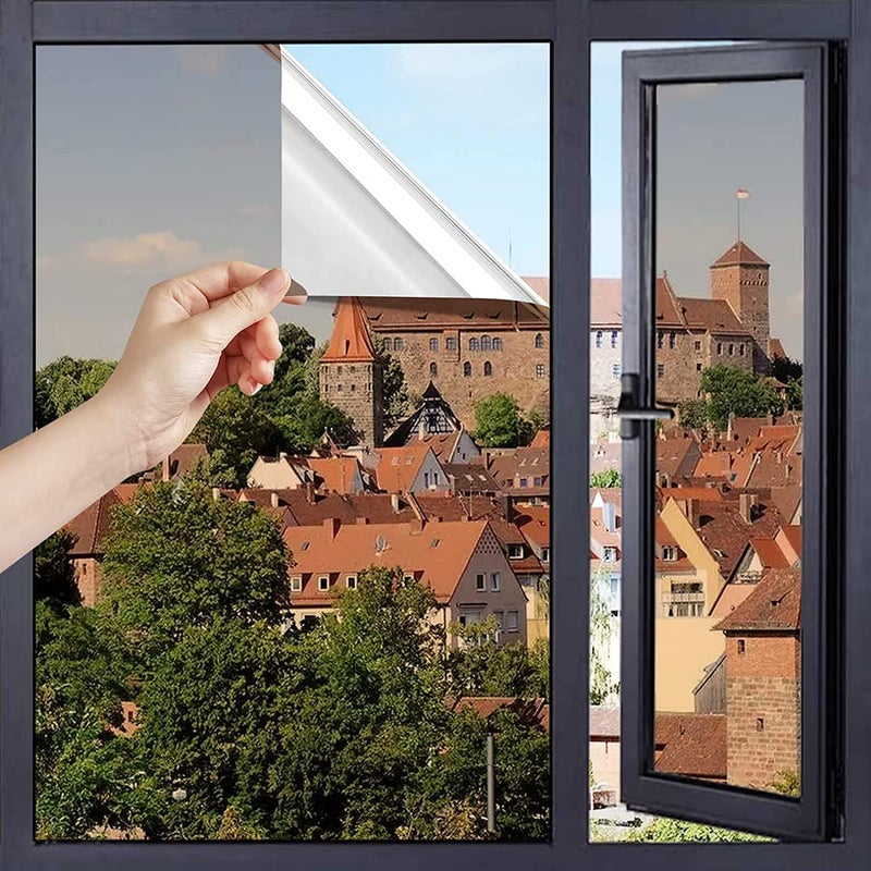 S-Sia Vendors-Good Purchase Good Care SIA VENDORS One Way Window Film Static Cling Window Tint for Home Daytime Privacy Protect No Glue Anti Sun UV Film Mirror for GlassBronze 20 x 40 Inch - Image 1