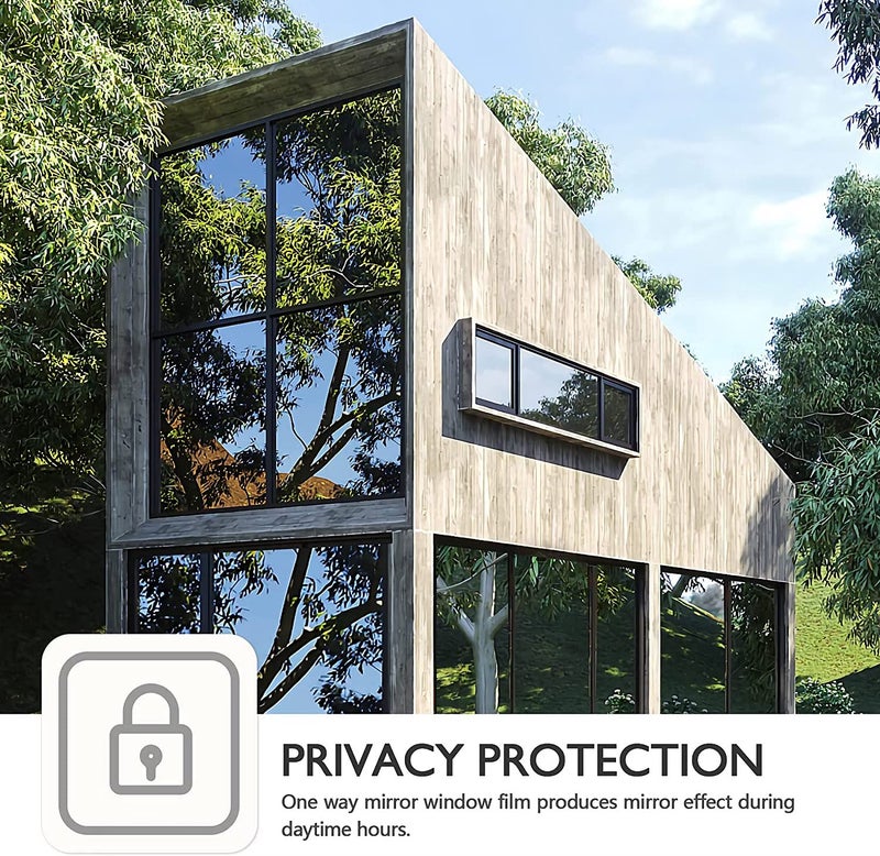 S-Sia Vendors-Good Purchase Good Care SIA VENDORS One Way Window Film Static Cling Window Tint for Home Daytime Privacy Protect No Glue Anti Sun UV Film Mirror for GlassBronze 20 x 40 Inch - Image 2