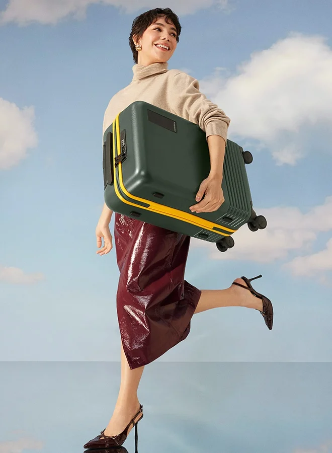 موكوبارا للتجارة ذ.م.م حقيبة سفر كابينة بولي كربونات بلون أخضر عشبي