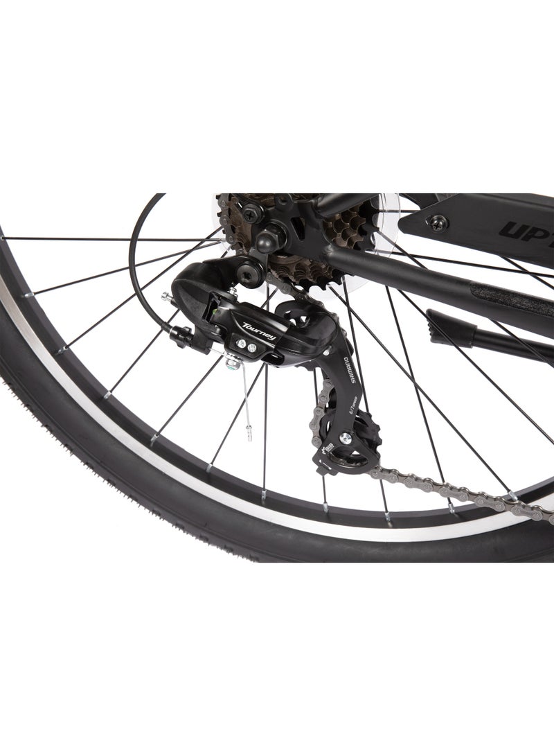 SPINN Uptown Men's City Bike - 26 Inch, 7 Speed, Matte Black - Image 2