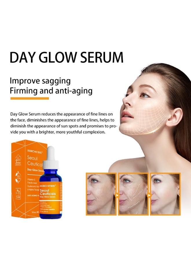 wachinas SeoulCeuticals Korean Skin Care 20% Vitamin C Hyaluronic Acid Serum + CE Ferulic Acid - Potent Anti Aging, Anti Wrinkle Korean Beauty 1oz - Image 2