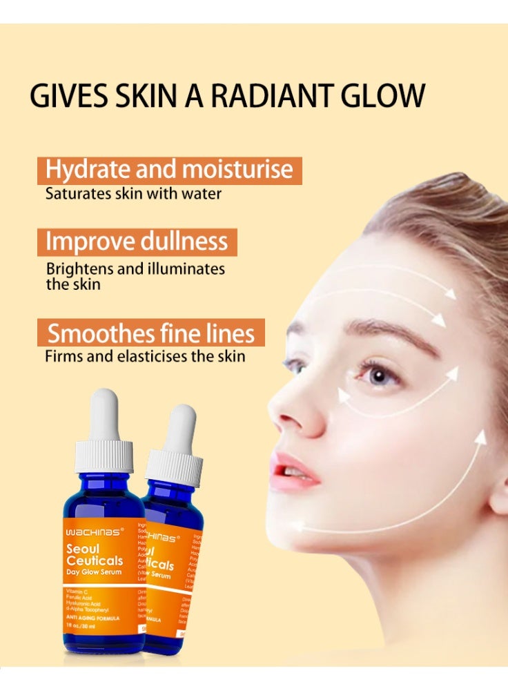 wachinas SeoulCeuticals Korean Skin Care 20% Vitamin C Hyaluronic Acid Serum + CE Ferulic Acid - Potent Anti Aging, Anti Wrinkle Korean Beauty 1oz - Image 5