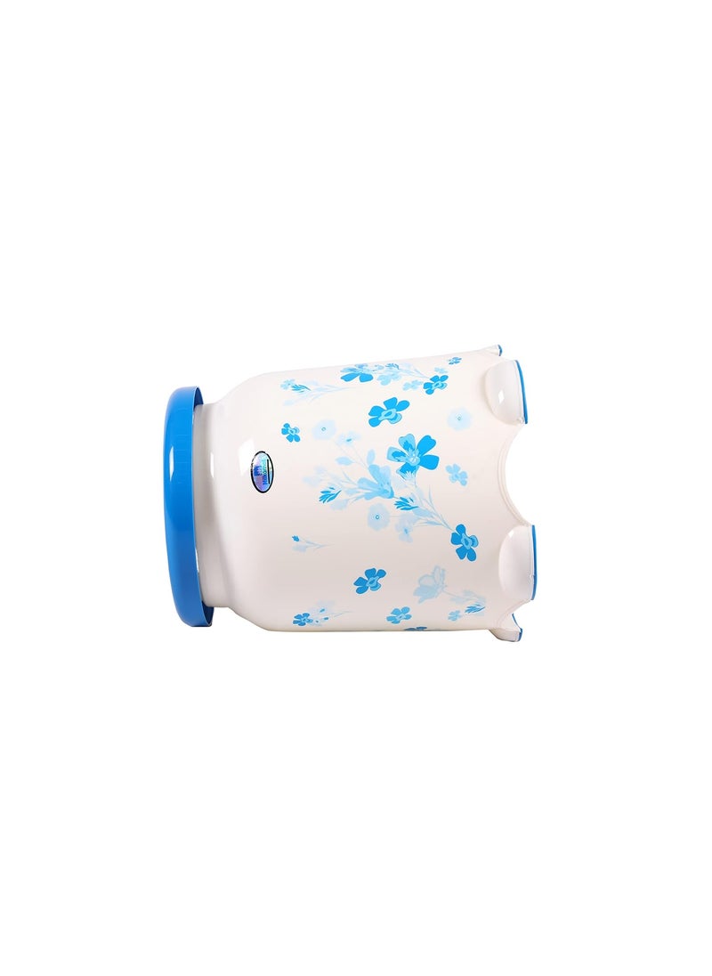 NILKAMAL Nilkamal STL27F Strong and Durable Plastic Seating Stool for Home | Bedroom | Bathroom | Kitchen | Living Room | Office | Adult Stool with high Load Capacity (Cream/Bright Blue)  - Image 3