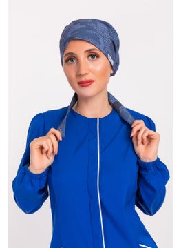 Nur Medikal Giyim Nur Medical Clothing Map Patterned Hijab Doctor Nurse Hospital Cook Surgical Cap  - Image 1