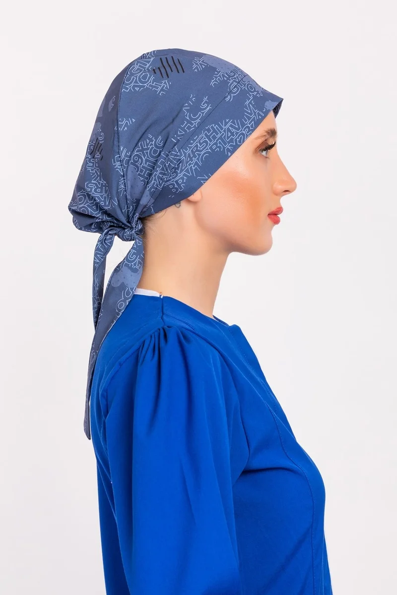 Nur Medikal Giyim Nur Medical Clothing Map Patterned Hijab Doctor Nurse Hospital Cook Surgical Cap
