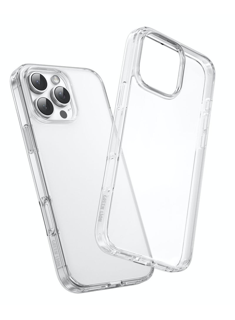 GREEN LION 4 In 1 Defender Pack for iPhone 16 Pro Max / Anti-Shock Case / Crystal Clear / 360°Comprehensive Protection / Anti-Yellowing / Nano HD Full Protection / High Quality / Camera Lens Film / HD Anti-Reflection / Maximum Protection / Anti Fingerprint & Scratch / 3D Pet HD Glass / Durable / HD Clarity / Anti-Broken Edges - Clear  - Image 2