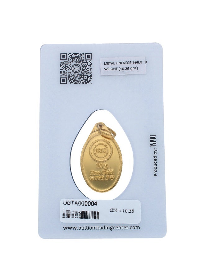 بي تي سي قلادة بيضاوية  BTC Ammi ذهب عيار 24 10.35 جرام - Image 2