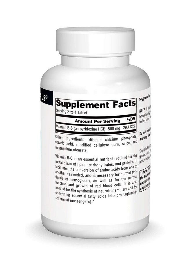 Source Naturals - Vitamin B6 500 Mg Immune System Support 100 Tablets - Image 1