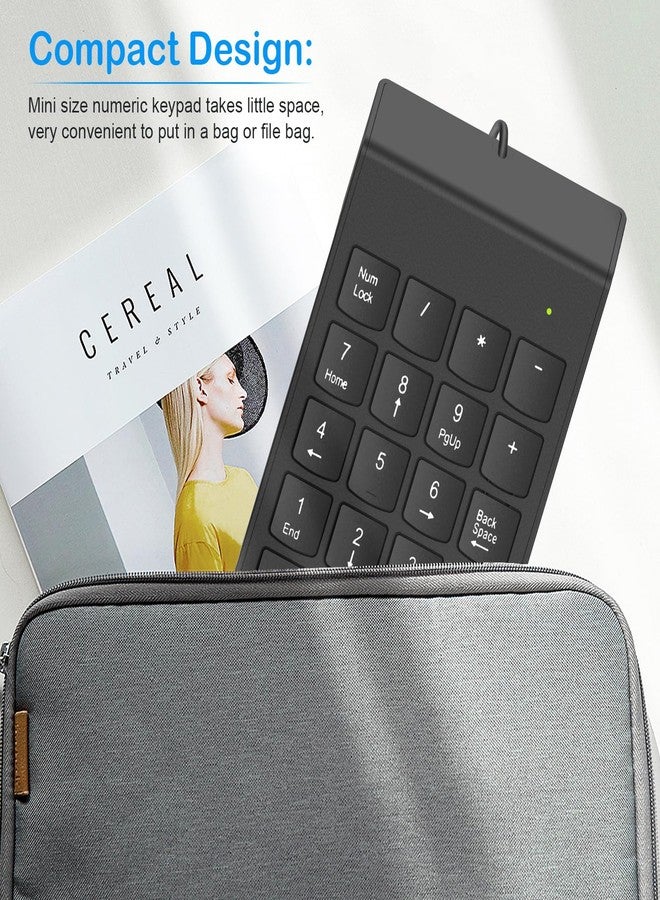 NOOX USB Numeric Keypad Numpad Portable Slim Mini 10 Key Number Pad Keyboard for Laptop Desktop Computer PC, Compatible with ChromeBook Surface Notebook, Tax Accountant Calculate Office Travel & Home - Image 5