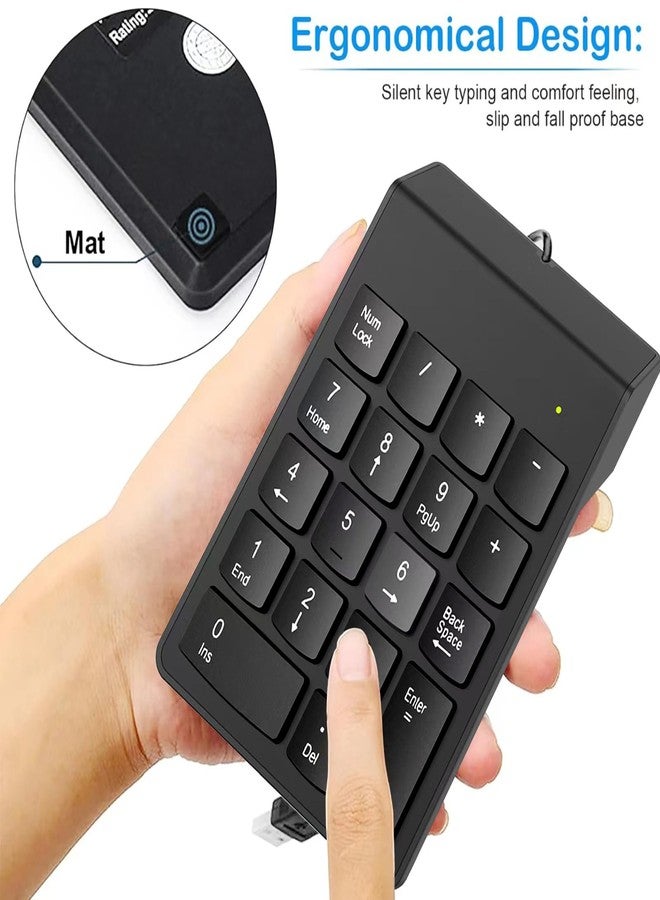NOOX USB Numeric Keypad Numpad Portable Slim Mini 10 Key Number Pad Keyboard for Laptop Desktop Computer PC, Compatible with ChromeBook Surface Notebook, Tax Accountant Calculate Office Travel & Home - Image 3