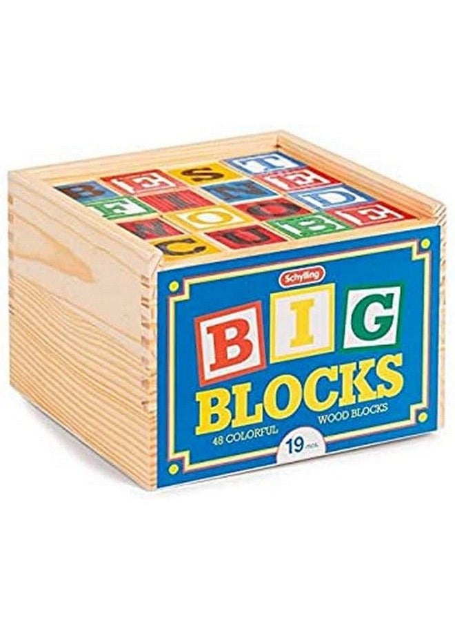 Schylling - Abc Big Blocks 48 Piece Wood Alphabet Blocks - Image 1