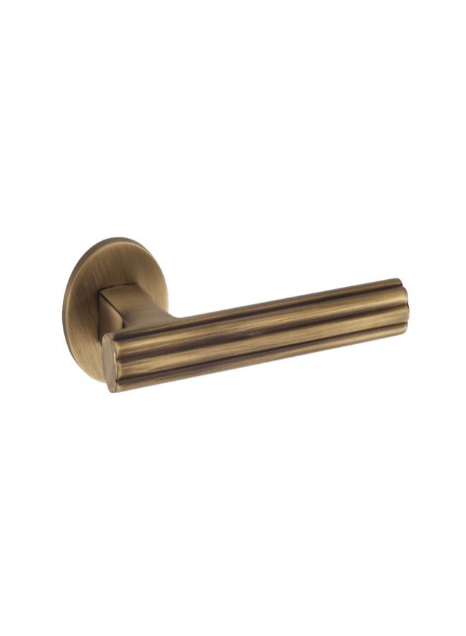 Doganlar Fest Turkish Rosette Cylinder Door Handle Set – Yellow Oxide - Image 2