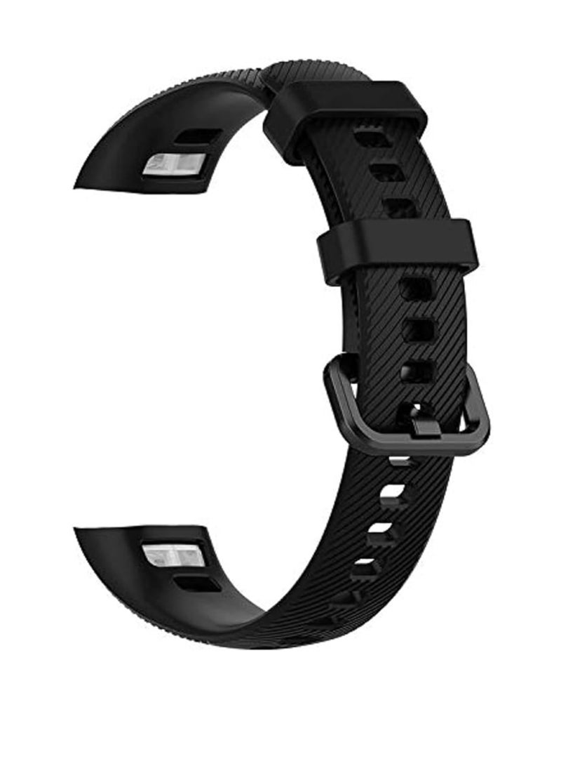 Silicone Honor band (4 - 5) Replacement Strap - Black - Image 1