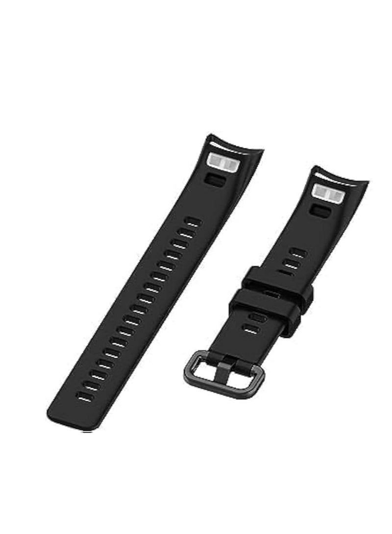Silicone Honor band (4 - 5) Replacement Strap - Black - Image 4