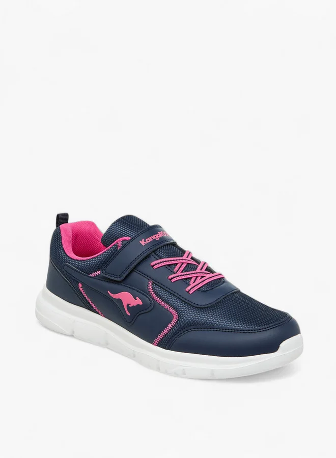 كانغاروس Women's Panelled Sports Shoes with Hook and Loop Closure