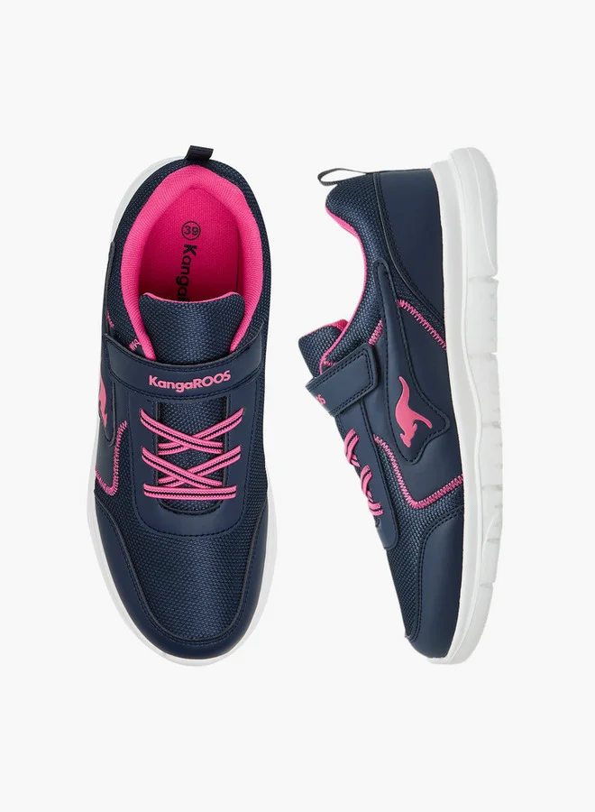 كانغاروس Women's Panelled Sports Shoes with Hook and Loop Closure