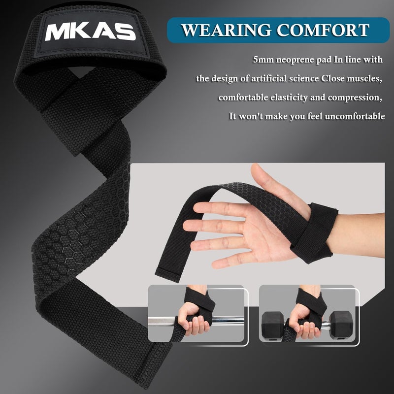 Goodern Lifting Wrist Straps for Deadlift, Powerlifting & Weight Training - 23” with Soft Neoprene Padding to Improve Grip, Durable & Comfortable Hand Straps for Men & Women - Image 5