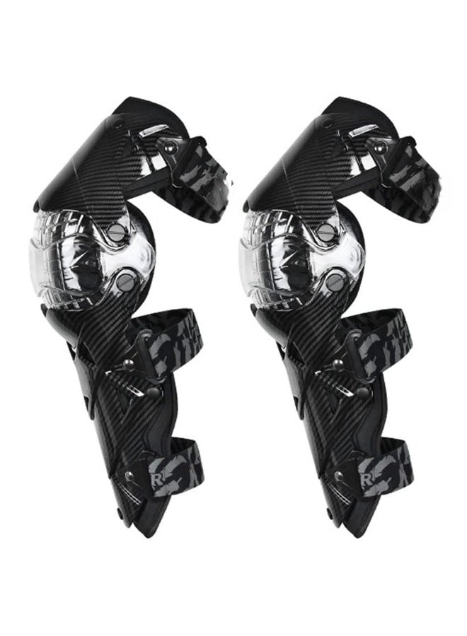 Generic Motorcycle Knee Pads Knee Shin Guards Protective Gear for Multi Sports Skateboard Inline Roller Skating Cycling Biking Riding Bicycle Scooter Protective Gear Set for Skating (Black)  - Image 1