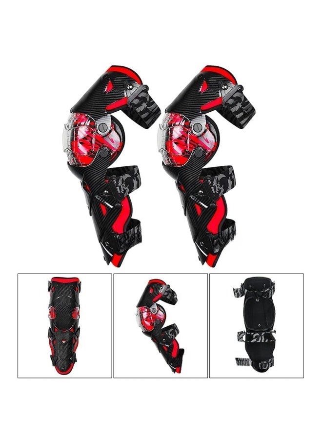 Generic Motorcycle Knee Pads Knee Shin Guards Protective Gear for Multi Sports Skateboard Inline Roller Skating Cycling Biking Riding Bicycle Scooter Protective Gear Set for Skating (Black)  - Image 2