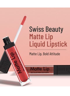 Swiss Beauty Swiss Beauty Ultra Smooth Matte Liquid Lipstick Coffee 6ml  - Image 2