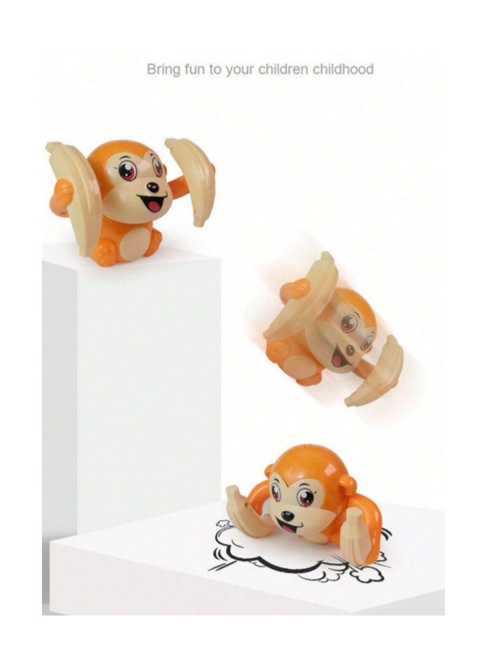 Generic - Battery Operated Musical Dancing Banana Monkey Toys with Voice Control/Touch Sensor, Rolling and Sensor Feature Electric Monkey for Gifts/Kids/Infants/Boys/Girls (Orange) - Image 1