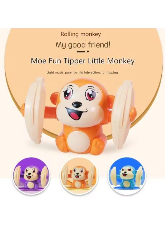 Generic - Battery Operated Musical Dancing Banana Monkey Toys with Voice Control/Touch Sensor, Rolling and Sensor Feature Electric Monkey for Gifts/Kids/Infants/Boys/Girls (Orange) - Image 1