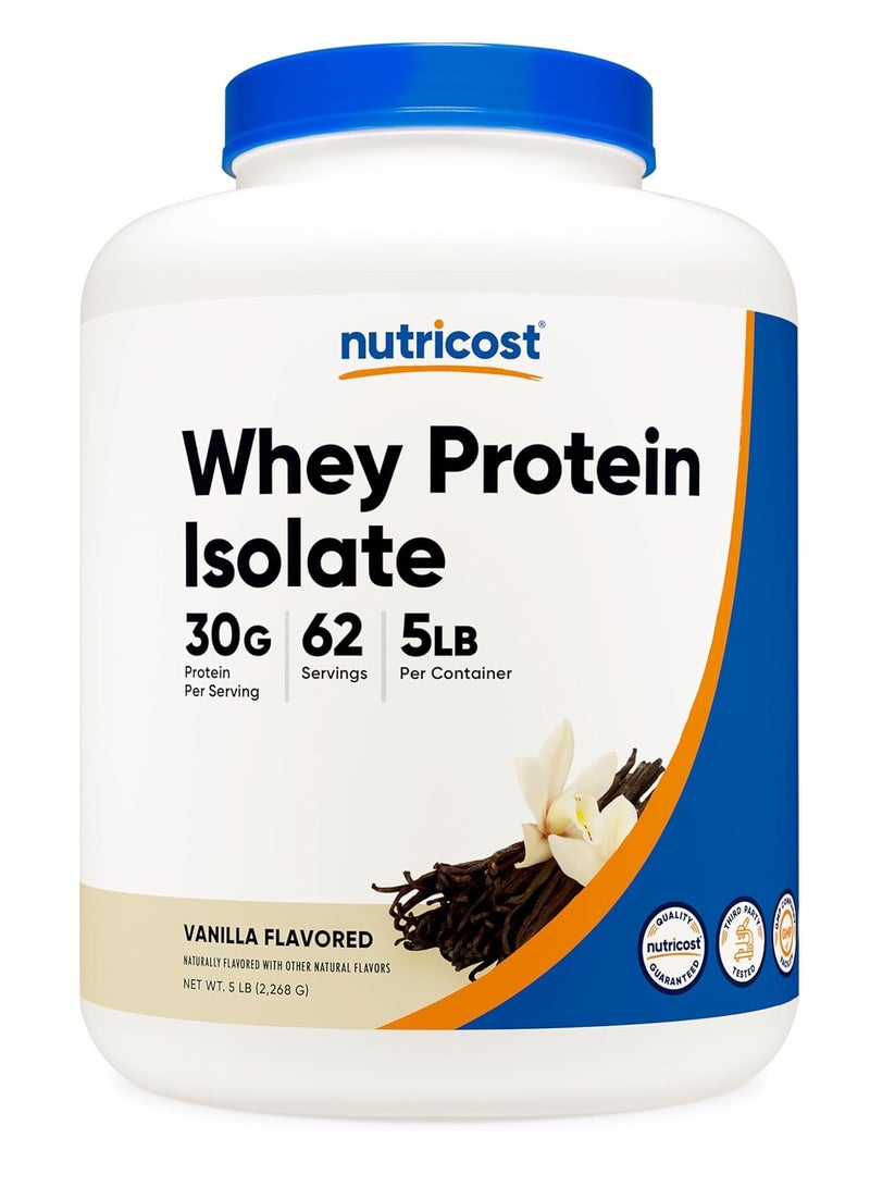 Nutricost Whey Protein Isolate Powder Vanilla 5lb - Image 1