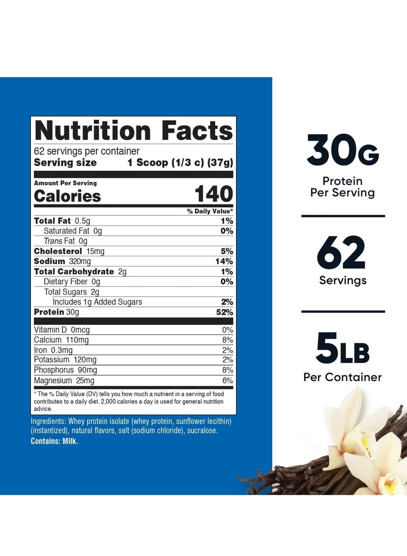 Nutricost Whey Protein Isolate Powder Vanilla 5lb - Image 2