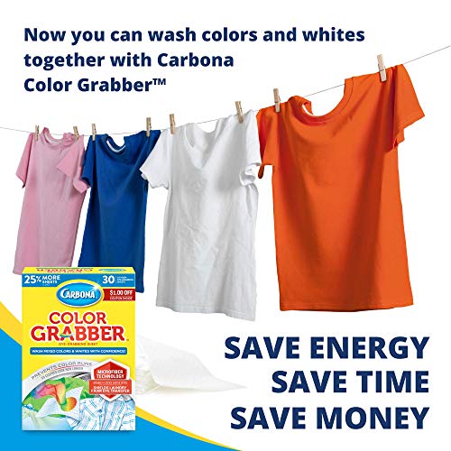Carbona Color Grabber™ | Protects Laundry From Color Runs or Bleeds | Mix Whites & Colors | In-Wash Dye Grabbing Sheets | 30 Count Per Box, 3 Pack - Image 2