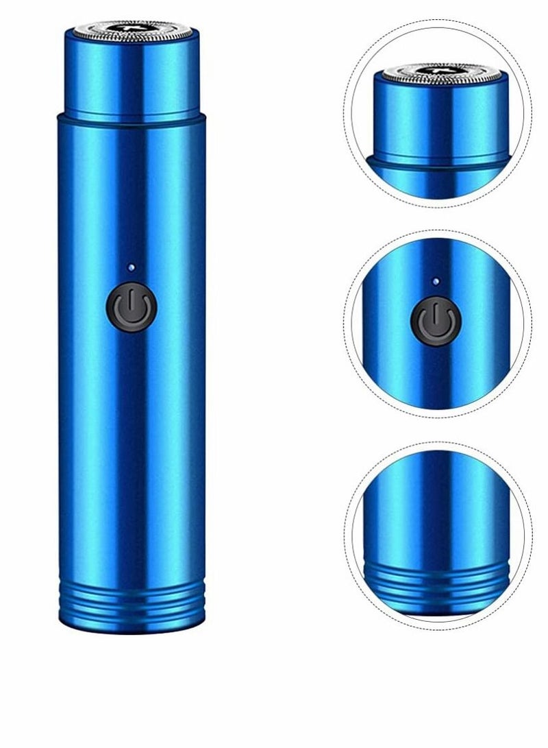 men electric shaving knife blue portable charging mini shaver hub trimmer is used for travel or family men electric shaving knife blue portable charging mini shaver hub trimmer is used for travel or f - Image 3