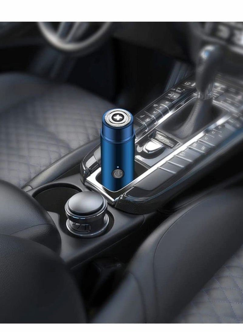 men electric shaving knife blue portable charging mini shaver hub trimmer is used for travel or family men electric shaving knife blue portable charging mini shaver hub trimmer is used for travel or f - Image 5