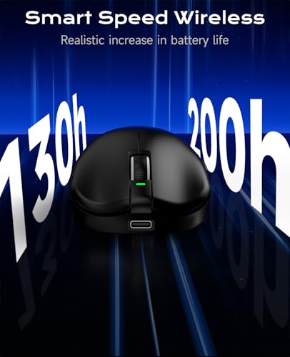 VGN Dragonfly F1 Pro Max Wireless Gaming Mouse, 130h Playtime Long Endurance, 55g Lightweight, PAW3395 26K DPI Flagship Sensor, 4000Hz Polling Rate Supported, Low Latency Esports Peripherals, Black - Image 5