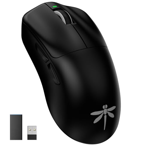 VGN Dragonfly F1 Pro Max Wireless Gaming Mouse, 130h Playtime Long Endurance, 55g Lightweight, PAW3395 26K DPI Flagship Sensor, 4000Hz Polling Rate Supported, Low Latency Esports Peripherals, Black - Image 1