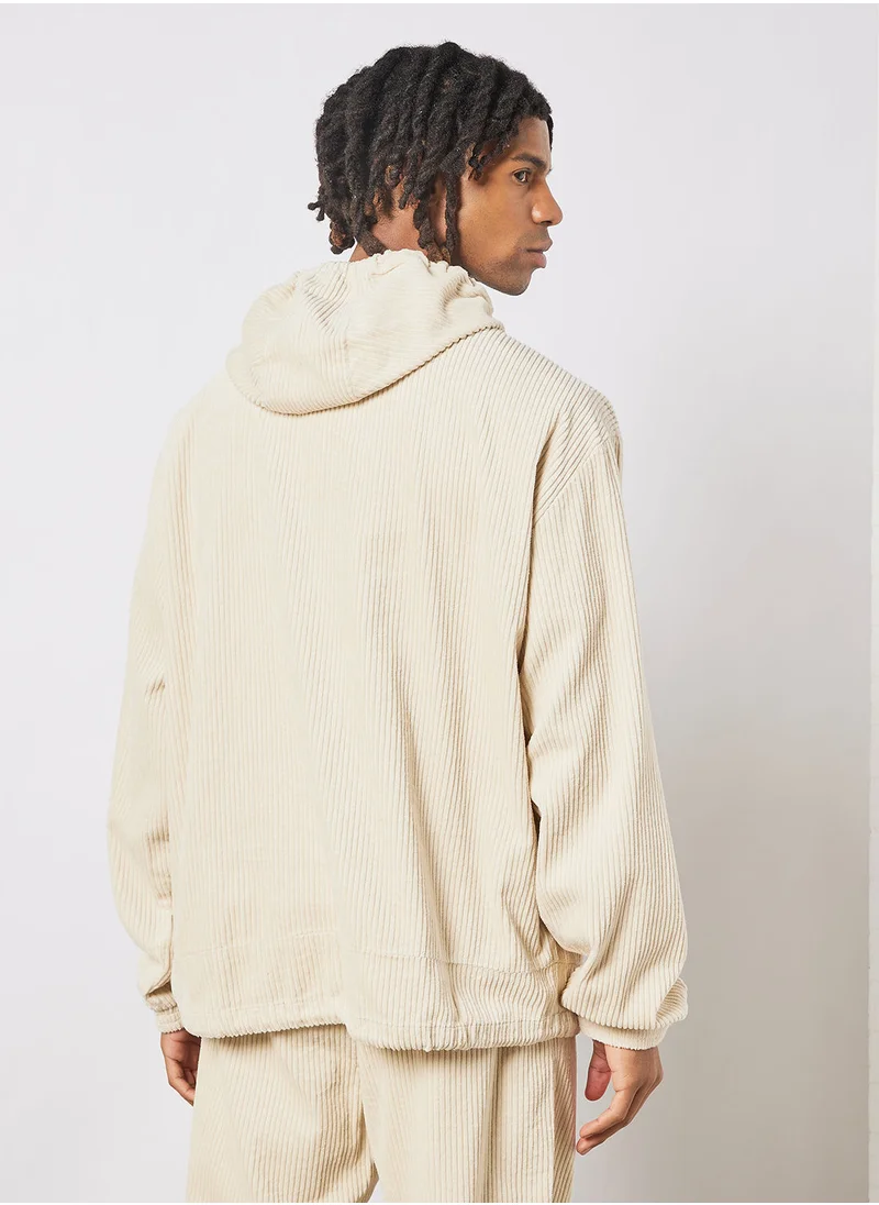 Karl Kani Logo Corduroy Hoodie