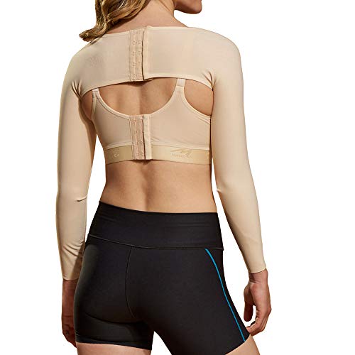 Marena Long Arm Sleeves - Post Surgical Support, Full Arm Coverage, Compression Sleeves for Arms, Easy Application, Recover Compression Garment, Helps Promote Healing Beige, Small - Image 2